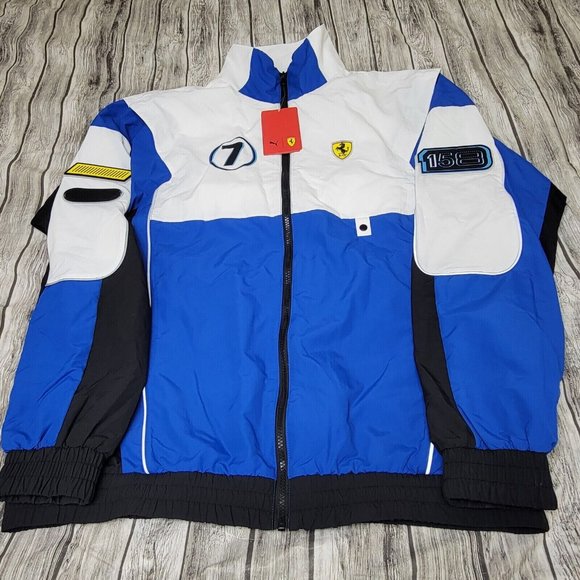 Mens Puma SF Ferrari Race Street Woven Jacket 597939-02 Mens L NWT NEW - Picture 2 of 9